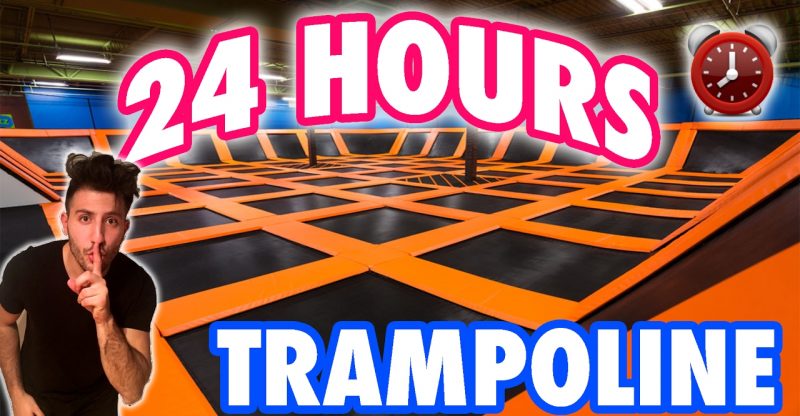 Dunk Contest 24 Hour Overnight Trampoline Park Fort Behind Trampoline Overnight Challenge Build A Site Info