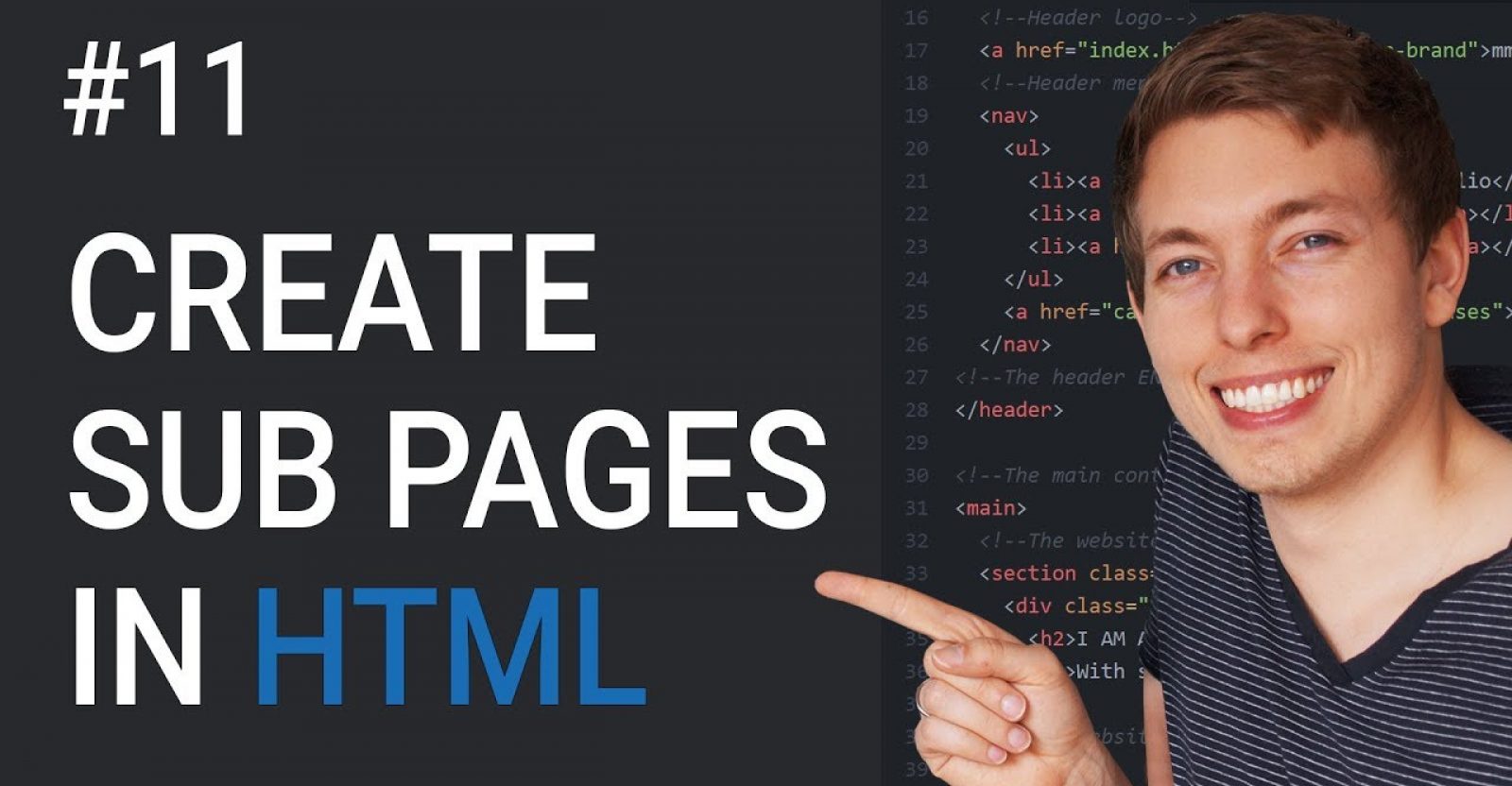 how to create sub pages in html